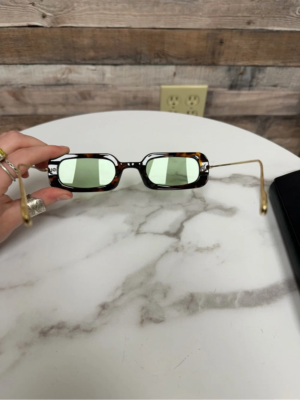 WeWoreWhat Brown Tortoiseshell Acetate Sunglasses
